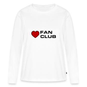Fan Club - T-shirt manches longues Premium bio Femme - blanc - Devant - Julia (174cm)