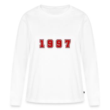 1997 Jahr Zahl - Frauen Premium Bio Langarmshirt - Weiß - Vorne - Julia (174cm)