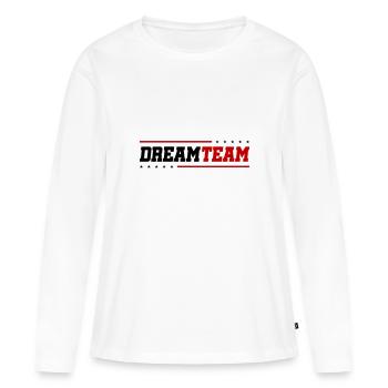Dream Team - Frauen Premium Bio Langarmshirt - Weiß - Vorne - Julia (174cm)