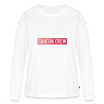 Cancun Crew - Frauen Premium Bio Langarmshirt - Weiß - Vorne - Julia (174cm)