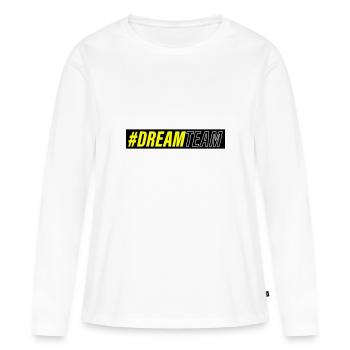 Équipe de rêve - T-shirt manches longues Premium bio Femme - blanc - Devant - Julia (174cm)