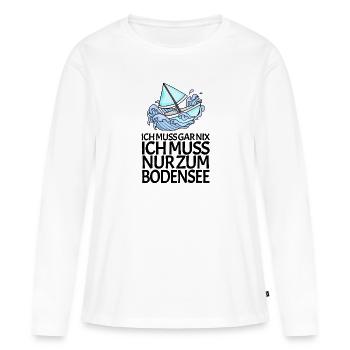 Bodensee - Frauen Premium Bio Langarmshirt - Weiß - Vorne - Julia (174cm)