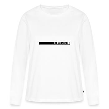 Membres de l’équipe - T-shirt manches longues Premium bio Femme - blanc - Devant - Julia (174cm)
