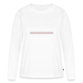 Line dashed - Women's Premium Organic Long Sleeve Shirt - white - Front - Julia (174cm)