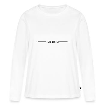 Membres de l’équipe - T-shirt manches longues Premium bio Femme - blanc - Devant - Julia (174cm)