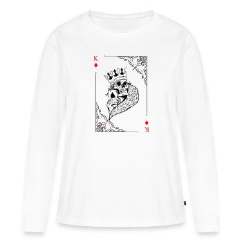 Card Symbols Playing Cards Diamond King Card Game - Women's Premium Organic Long Sleeve Shirt - white - Front - Julia (174cm)