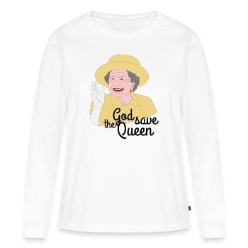 La reine Elizabeth II - T-shirt manches longues Premium bio Femme - blanc - Devant - Julia (174cm)