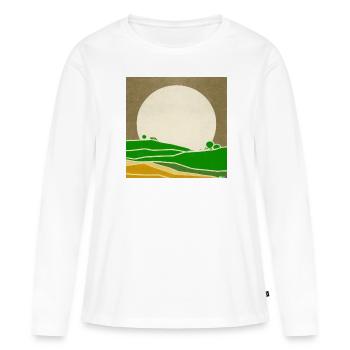 Retro Sunset - Frauen Premium Bio Langarmshirt - Weiß - Vorne - Julia (174cm)