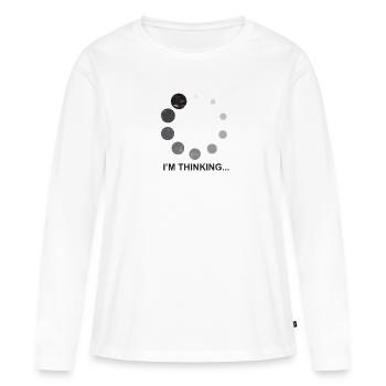 I'm thinking... - Philosophie - Frauen Premium Bio Langarmshirt - Weiß - Vorne - Julia (174cm)
