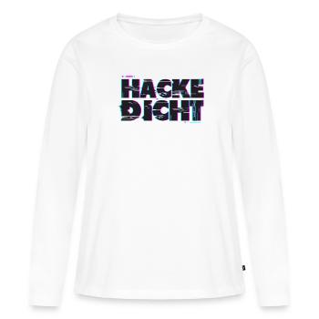 Hacke Dicht - Party - Frauen Premium Bio Langarmshirt - Weiß - Vorne - Julia (174cm)