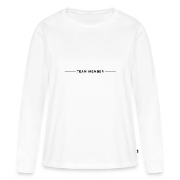 Membres de l’équipe - T-shirt manches longues Premium bio Femme - blanc - Devant - Julia (174cm)