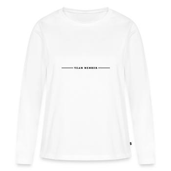 Membres de l’équipe - T-shirt manches longues Premium bio Femme - blanc - Devant - Julia (174cm)