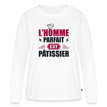The Perfect Man Is Pastry Chef Pastry Gift - Women's Premium Organic Long Sleeve Shirt - white - Front - Julia (174cm)