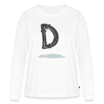 Tube D - T-shirt manches longues Premium bio Femme - blanc - Devant - Julia (174cm)