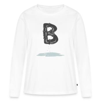 Pipe B - Women's Premium Organic Long Sleeve Shirt - white - Front - Julia (174cm)