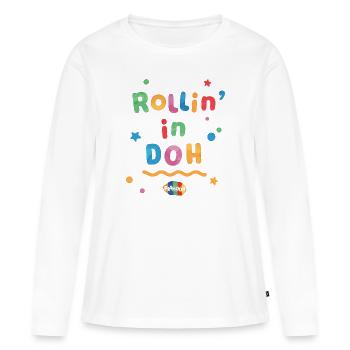 Play-Doh Rollin' In Doh Drôle De Dessin - T-shirt manches longues Premium bio Femme - blanc - Devant - Julia (174cm)