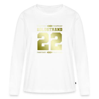 Sables d’Or 22 - T-shirt manches longues Premium bio Femme - blanc - Devant - Julia (174cm)