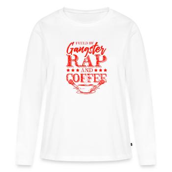 Gangster rap und kaffee - Frauen Premium Bio Langarmshirt - Weiß - Vorne - Julia (174cm)
