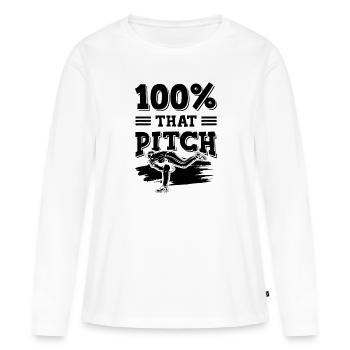 baseball pitch - Frauen Premium Bio Langarmshirt - Weiß - Vorne - Julia (174cm)