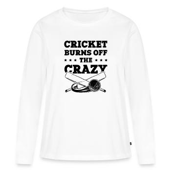 Cricket Crazy - T-shirt manches longues Premium bio Femme - blanc - Devant - Julia (174cm)