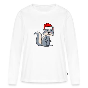 Stinker Comic Christmas Xmas - Women's Premium Organic Long Sleeve Shirt - white - Front - Julia (174cm)