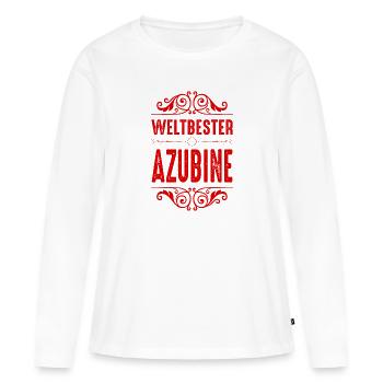 Premium Azubine - Frauen Premium Bio Langarmshirt - Weiß - Vorne - Julia (174cm)