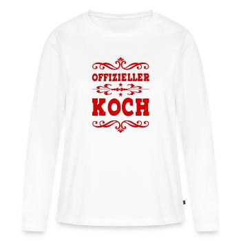 Premium Koch - Frauen Premium Bio Langarmshirt - Weiß - Vorne - Julia (174cm)