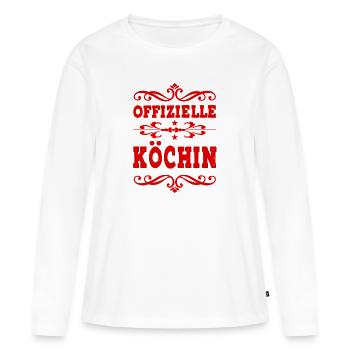 Premium Köchin - Frauen Premium Bio Langarmshirt - Weiß - Vorne - Julia (174cm)