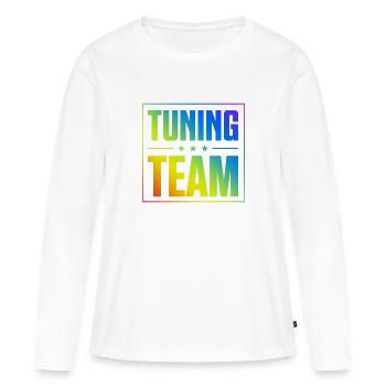 Équipe de tuning - T-shirt manches longues Premium bio Femme - blanc - Devant - Julia (174cm)