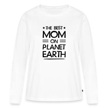 Best Mom Mom Mom Quote Mom - Women's Premium Organic Long Sleeve Shirt - white - Front - Julia (174cm)