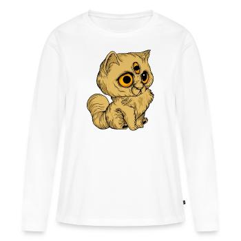 Lustige Katzen 14 - Frauen Premium Bio Langarmshirt - Weiß - Vorne - Julia (174cm)