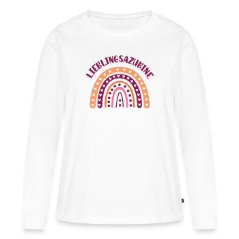 Lieblingsazubine Beste Azubine Lieblings Azubi - Frauen Premium Bio Langarmshirt - Weiß - Vorne - Julia (174cm)
