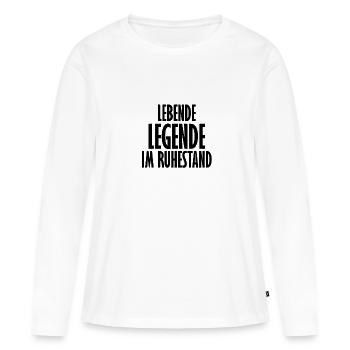 Pension - Frauen Premium Bio Langarmshirt - Weiß - Vorne - Julia (174cm)