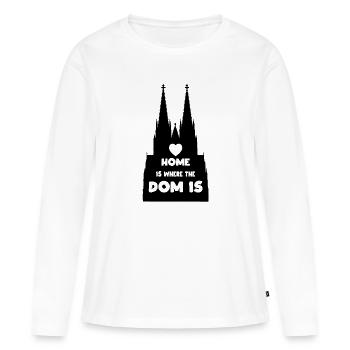 Cologne - T-shirt manches longues Premium bio Femme - blanc - Devant - Julia (174cm)
