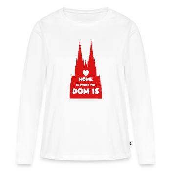 Cathédrale de Cologne - T-shirt manches longues Premium bio Femme - blanc - Devant - Julia (174cm)