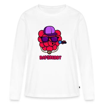 Rap Himbeere - Frauen Premium Bio Langarmshirt - Weiß - Vorne - Julia (174cm)