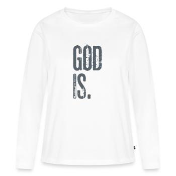 Dieu est. par JT4Christ - T-shirt manches longues Premium bio Femme - blanc - Devant - Julia (174cm)