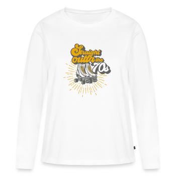 Straight outta the 70s t-shirt gifts - Women's Premium Organic Long Sleeve Shirt - white - Front - Julia (174cm)