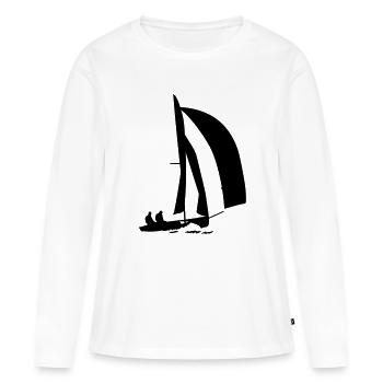 Segelboot - Frauen Premium Bio Langarmshirt - Weiß - Vorne - Julia (174cm)