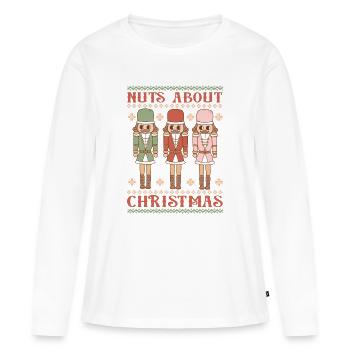 Hässlicher Weihnachtspullover - Frauen Premium Bio Langarmshirt - Weiß - Vorne - Julia (174cm)