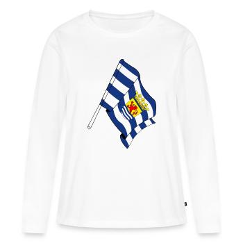 Flagge der Provinz Zeeland - Frauen Premium Bio Langarmshirt - Weiß - Vorne - Julia (174cm)