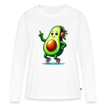 Balle d’avocat - T-shirt manches longues Premium bio Femme - blanc - Devant - Julia (174cm)