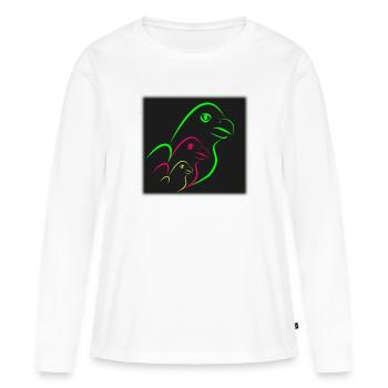 anniversaire. anniversaire décennie. humour. drôle - T-shirt manches longues Premium bio Femme - blanc - Devant - Julia (174cm)