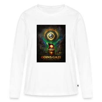 Odin's Gaze – The All-Seeing Eye - Women's Premium Organic Long Sleeve Shirt - white - Front - Julia (174cm)