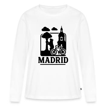 Madrid Landmarks - Women's Premium Organic Long Sleeve Shirt - white - Front - Julia (174cm)