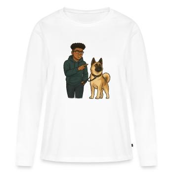 Matt & Holly - T-shirt manches longues Premium bio Femme - blanc - Devant - Julia (174cm)