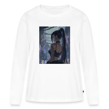 Héroïne tatouée de Night Fog - T-shirt manches longues Premium bio Femme - blanc - Devant - Julia (174cm)