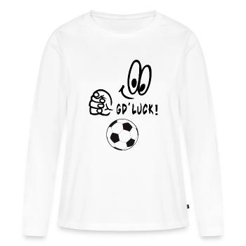 Bonne chance - T-shirt manches longues Premium bio Femme - blanc - Devant - Julia (174cm)