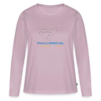 Philly Special American Football - Women's Premium Organic Long Sleeve Shirt - dusky pink - Front - Julia (174cm)