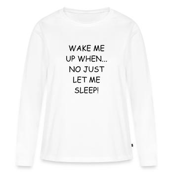 sleep - Women's Premium Organic Long Sleeve Shirt - white - Front - Julia (174cm)